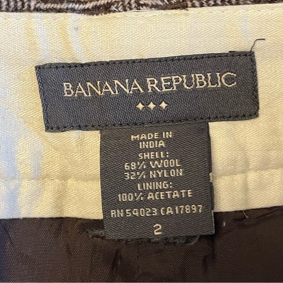 Vintage Y2K Banana Republic wool blend herringbone size 2 lined - Picture 5 of 12